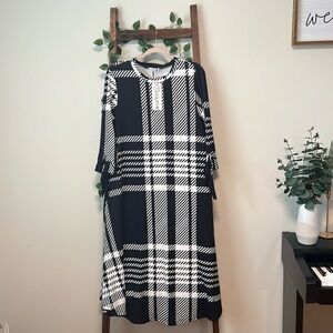 NUGGLES GRACIE DRESS black and white